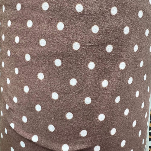 Brown polka dot - jersey, knit